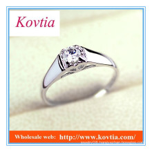 Platinum four claw diamond engagement ring